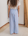 BASERANGE French organic cotton elastic stripe casual pants BAS-TROLE-PO-SU25-TW